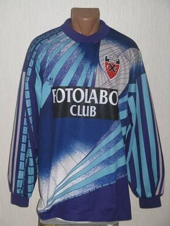 MAILLOT MATCHWORN NEUCHATEL XAMAX # 1 TRIKOT ADIDAS SIGNÉ XL