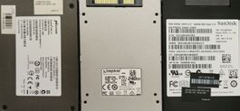 3×SSD, SanDisk 256GB, Kingston 240GB, Micron 128GB