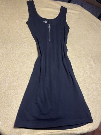 Abito di cotone nero con zip Chicorée tgS/M👌feste👌vacanze