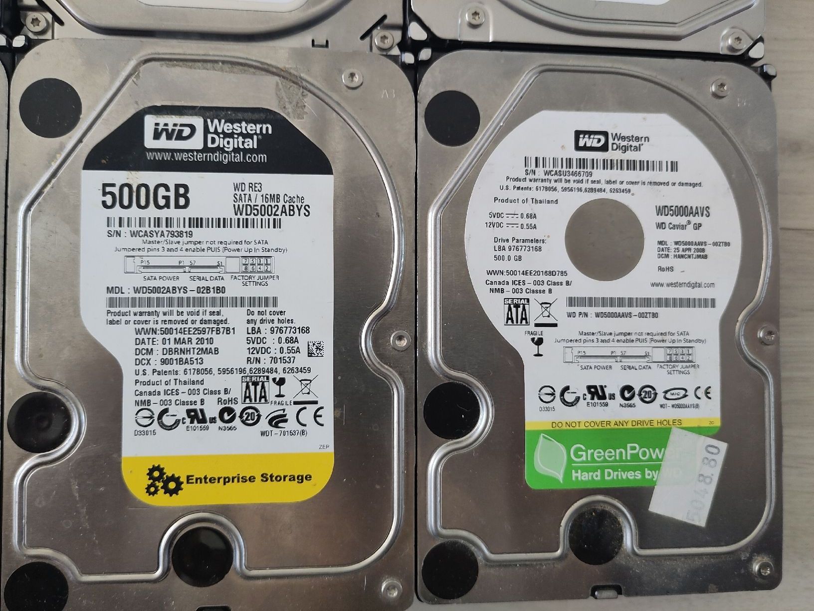 Harddisks: 21x 3.5" HDD 0.5TB - 4TB – Defekt aus Sargans von sve_hjs5 8