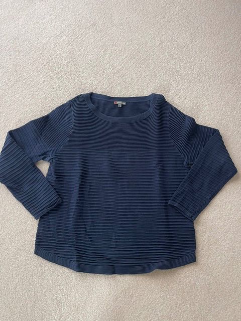 Maglioni & Felpe: Street One Pullover dunkelblau Baumwolle Gr. 44 – Usato da Aesch ZH venduto da niro007