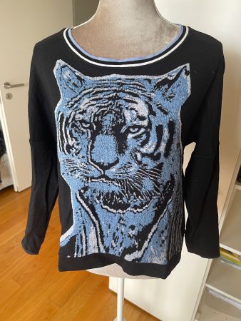 Marc Cain Pullover Gr. 36 mit Tigerkopf