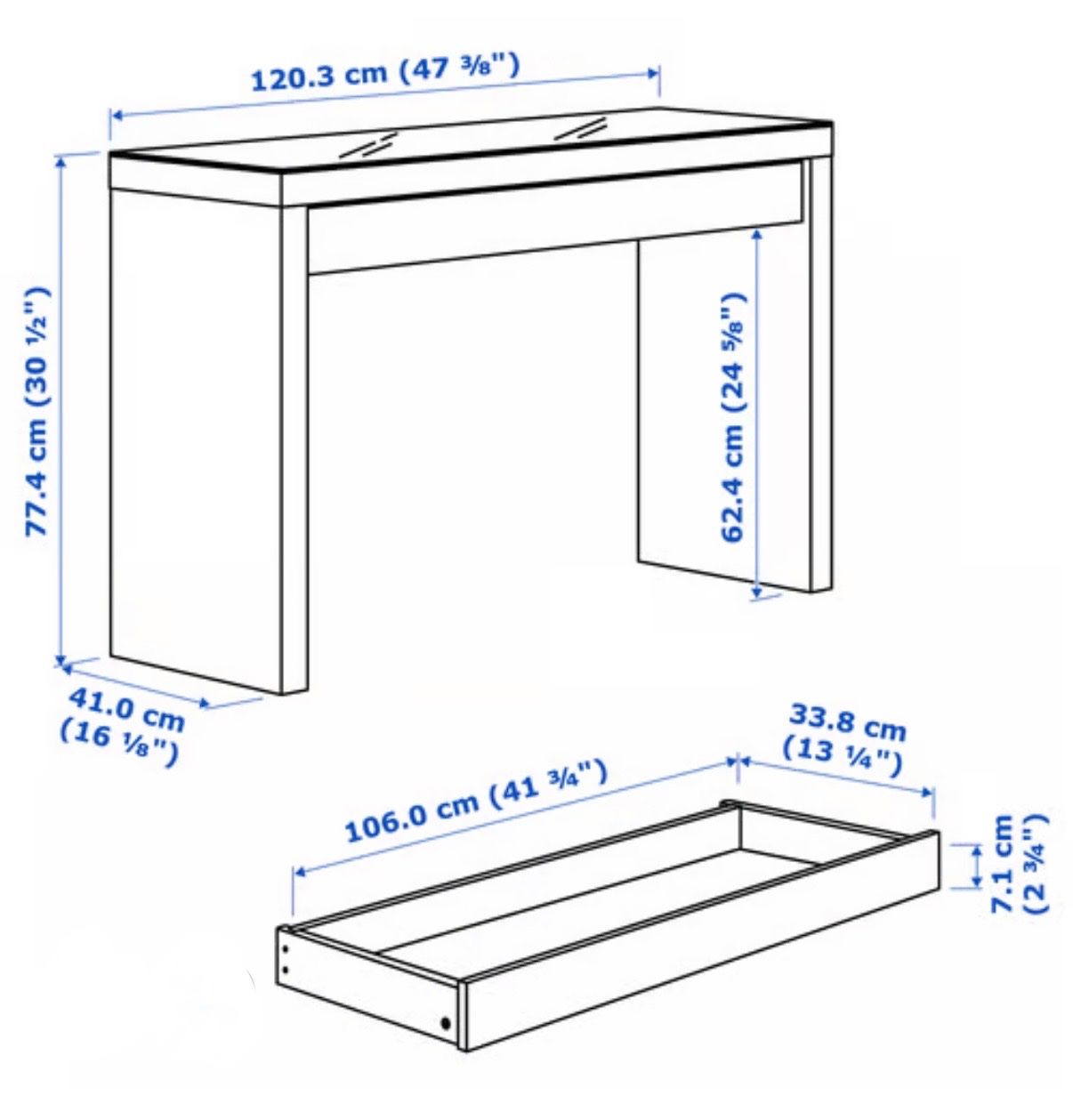 Ikea Coiffeuses: Malm Schminktisch Ikea – D'occasion à Grüningen par Mini125 2