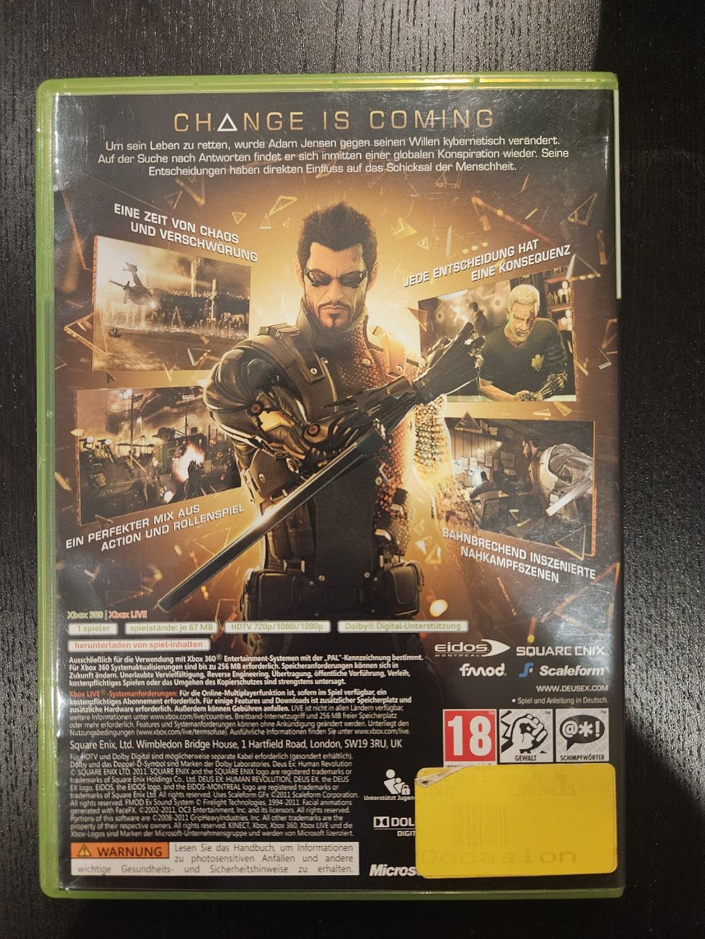 Giochi: Deus Ex Human Revolution Xbox 360 – Usato da Reinach AG venduto da SamGonzo98 1