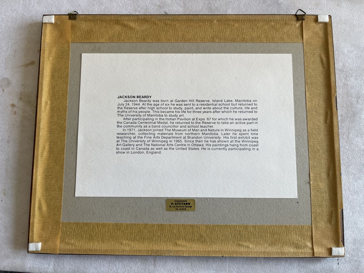 Dipinti: Estampes Jackson Beardy 1973, Art Autochtone Encadrée – Usato da Crissier venduto da Texavery01 4