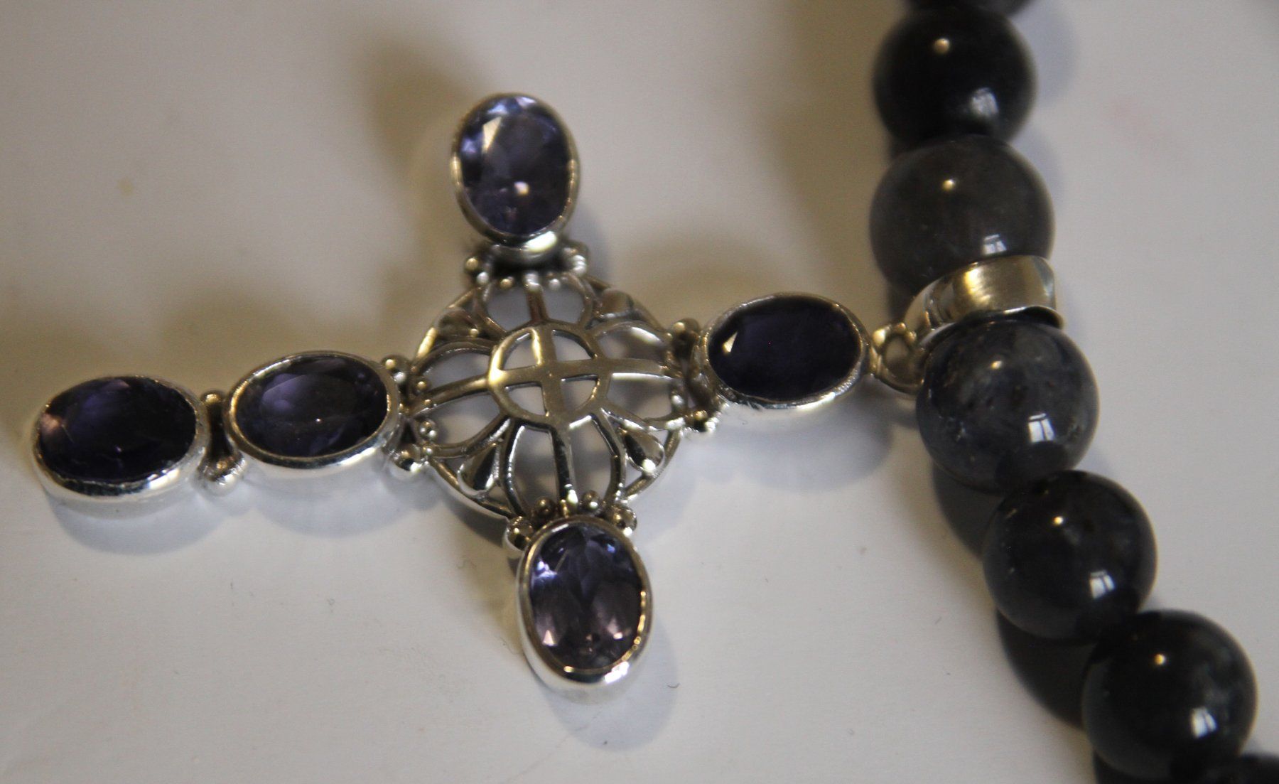 Ketten: NEU: iolith Kette Collier mit Kreuz  Edelstahl – Neu (gemäss Beschreibung) aus Matten b. Interl von Edelsteingalerie 3