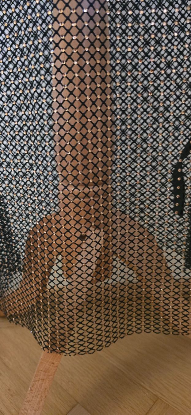 Zara Vestiti: Robe filet avec strass - neuve avec étiquette – Nuovo e nell'imballaggio originale da Genève venduto da Saleena 8