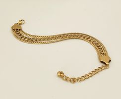 Edelstahlarmband 18K vergoldet, Triple-Design 