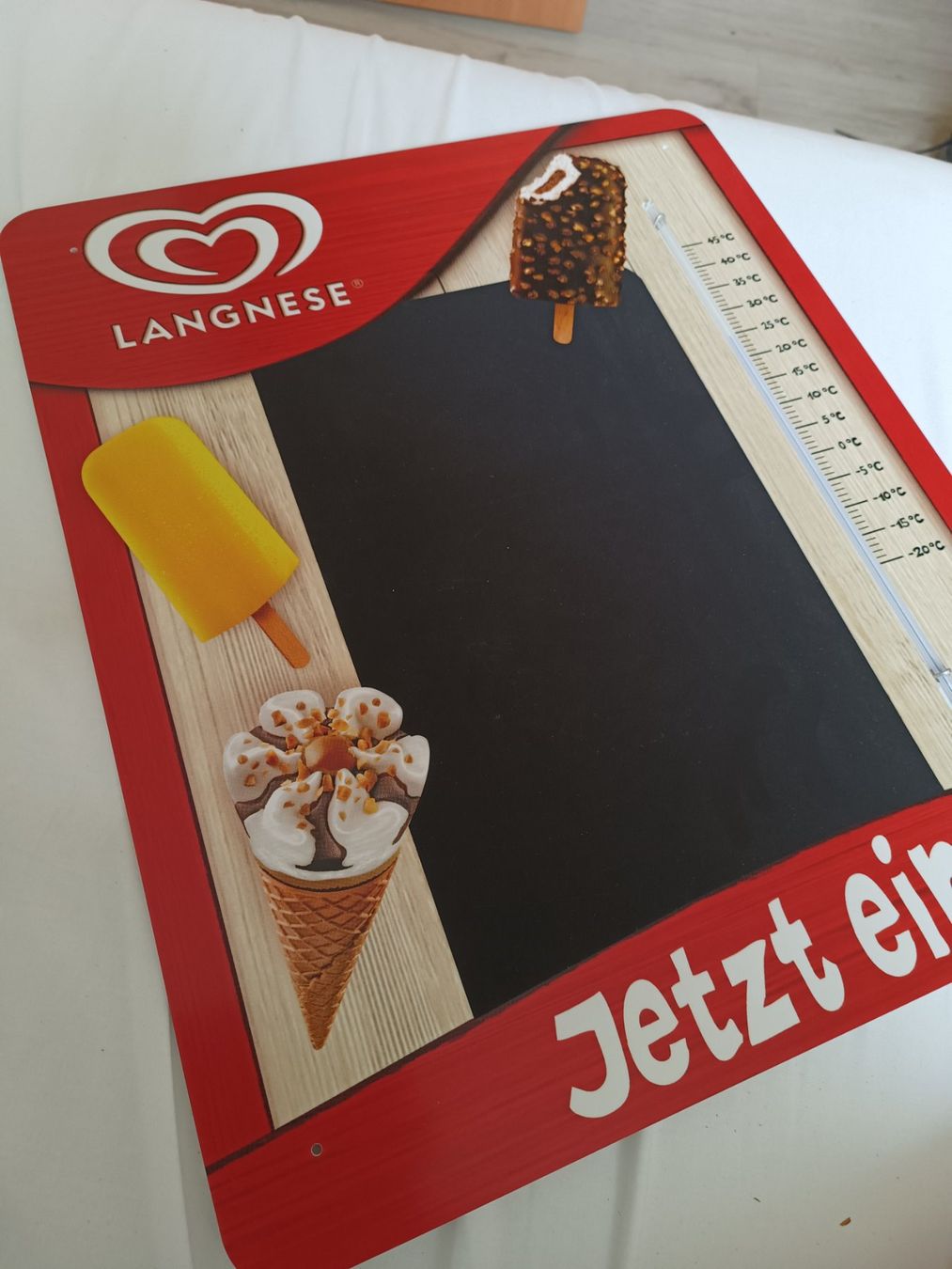 Schilder: Alte Werbe Tafel / Langnese - Jetzt ein Eis mit Thermometer – Gebraucht aus Brugg AG von Ente015 1