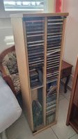 CD Kassetten Rack TURM mit Glastür