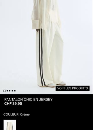 Pantalon large  H&M bande noire 