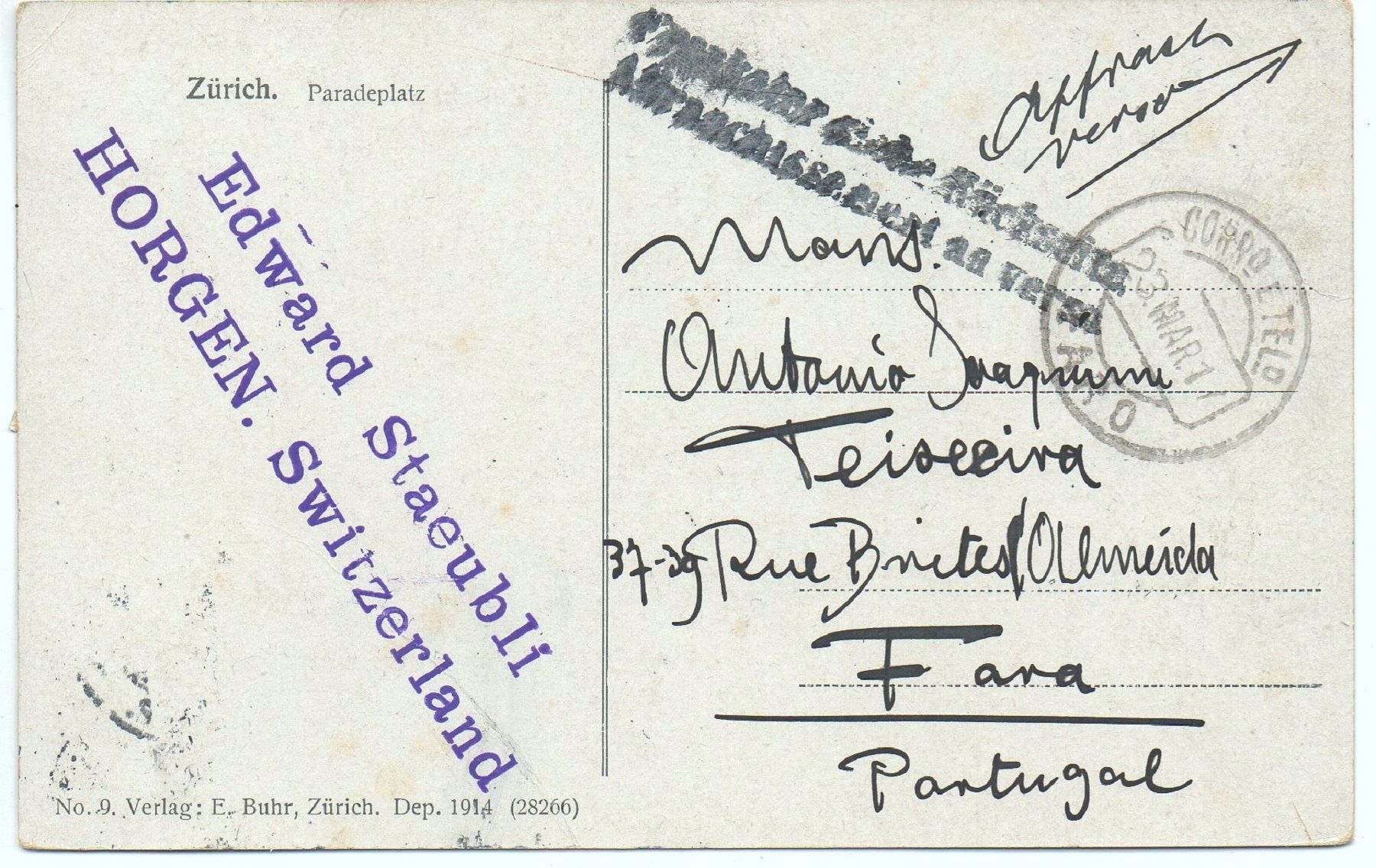 Cartes postales: ZÜRICH Paradeplatz, Tram – D'occasion à Jona par philajona 1