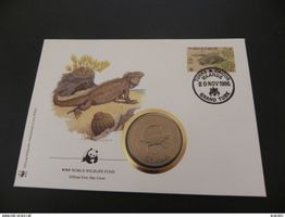Münzbrief Turks & Caicos Islands 1 Crown 1988 - WWF