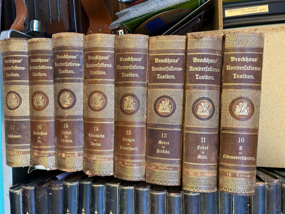 Livres: brockhaus konversations lexikon, 1894, 16 bände+1, lithos – D'occasion à Emmenmatt par flyrecords 2
