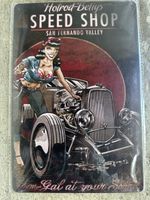 Speed shop hot rod pin up