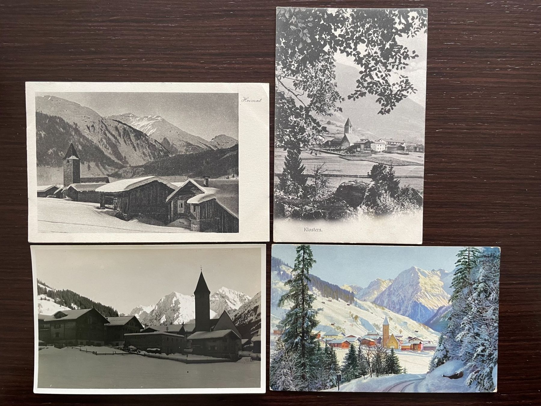 Cartoline postali: KLOSTERS Teilansicht mit Kirche, 17 Ansichtskarten – Usato da Wald ZH venduto da TLILEF 1