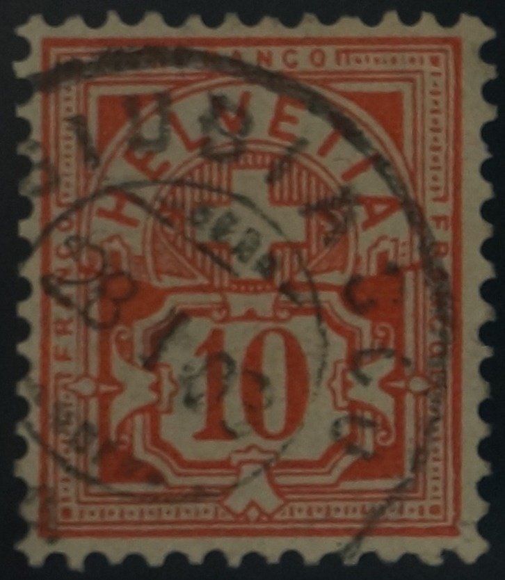 Tutti i francobolli: CH - Ziffermuster - SBK Nr. 61 - Giubiasco – Usato da Rombach venduto da VENTIS-Auktionen 1