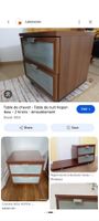 Small bedside table Ikea Hopen two drawers wooden frame