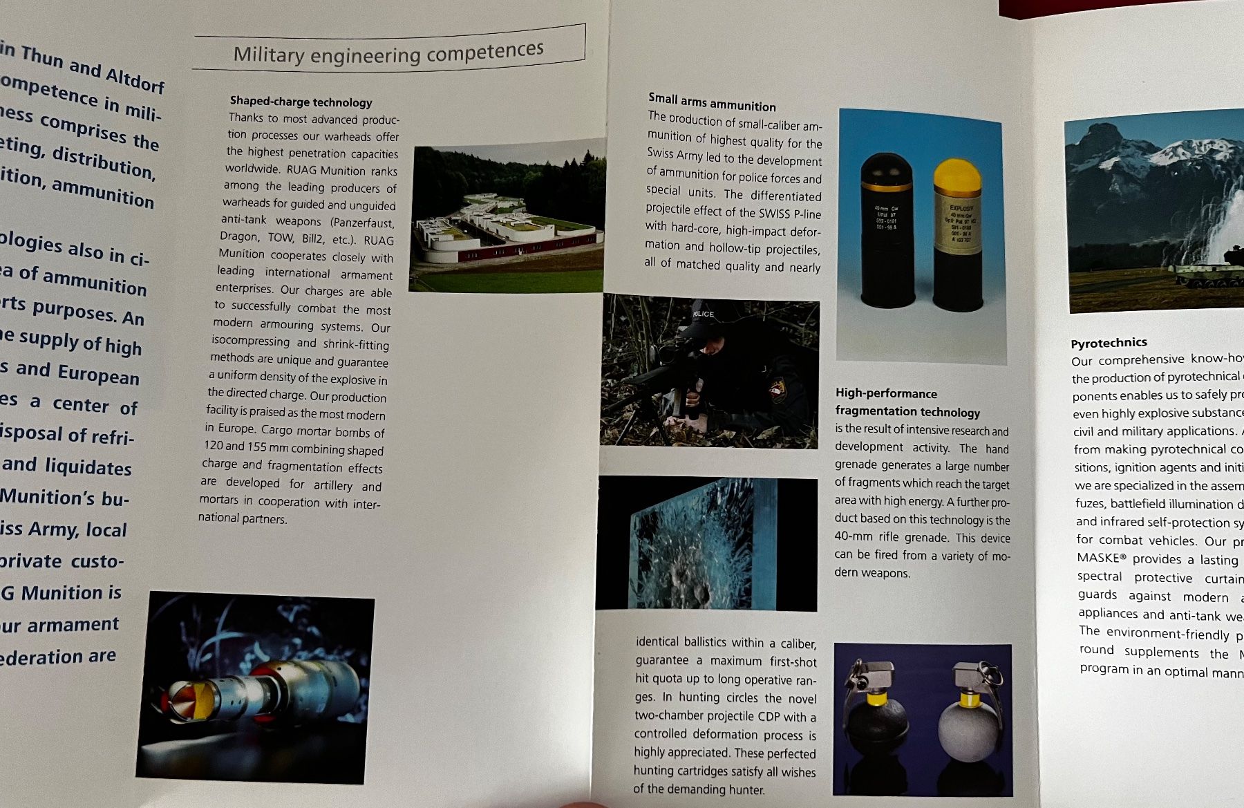 Schweizer Armee Documenti: RUAG flyer Bundled know-how for optimal target impact – Usato da Nyon venduto da 65d45 1