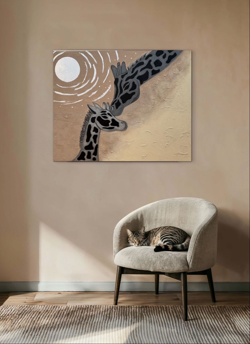 Dipinti: Giraffen Gemälde, Handgemaltes Bild, Acrylbild – Nuovo e nell'imballaggio originale da Ottikon venduto da MaMarinaNaNathalie