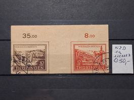 Alliierte Bes Zo- Thüringen Mi-Nr.W N Zd 1a Gestempelt 50 Fr