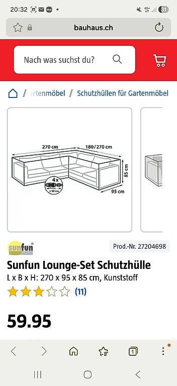 Sonstiges: Lounge Abdeckung – Gebraucht aus Oberentfelden von flo_759x 2