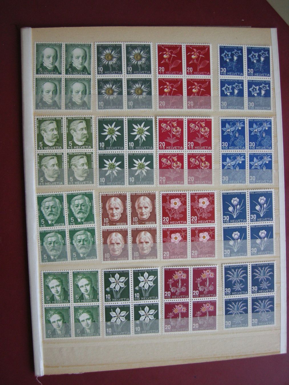 Tutti i francobolli: 1913-1960 PRO JUVENTUTE, 4er BLOCK POSTFRISCH/**, complet – Nuovo (secondo la descrizione) da Eschenbach SG venduto da eDaisy 6
