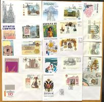1985 -97 - Spanien 14 FDC  Exfilna Briefmarken Ausstellung