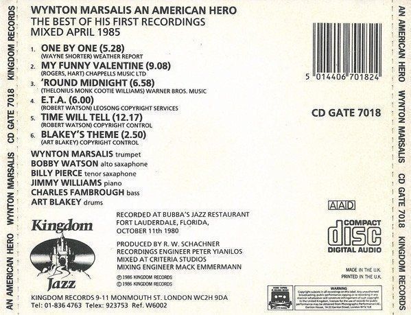 CD: Wynton Marsalis, Art Blakey, Bobby Watson, Billy Pierce – Usato da Unterbäch venduto da yohanson 1
