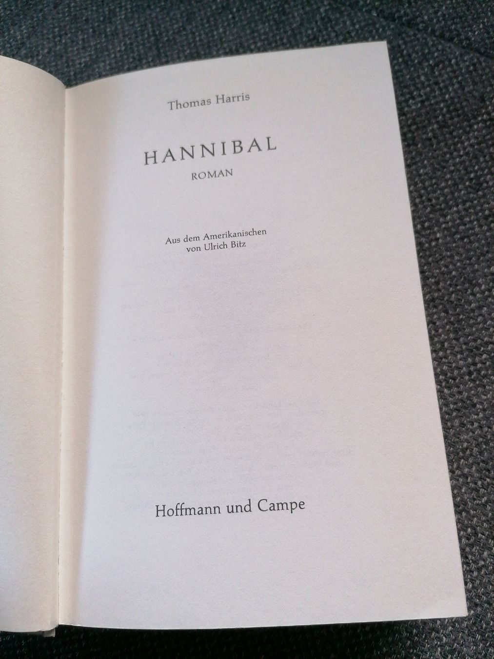 Libri: Buch Hannibal von Thomas Harris – Usato da Büttikon AG venduto da Amineah 1