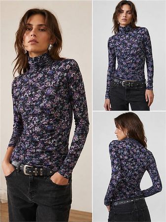 Isabel Marant Langarmshirt / Rollkragen  Blumenprint