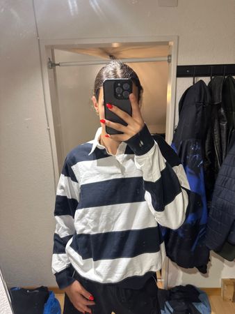 Polo longsleeve, gestreift.