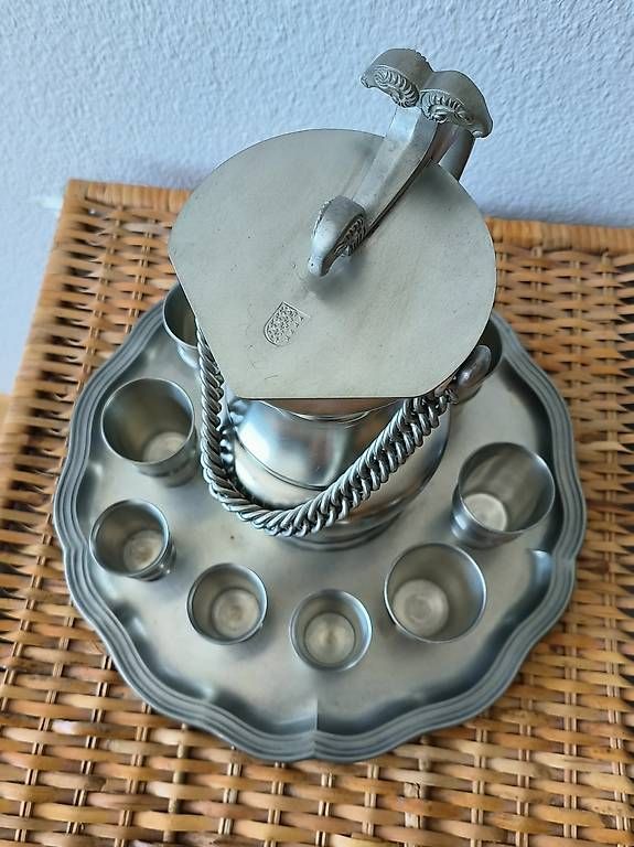 Caraffe: Zinn Krug mit Becher  – Usato da Stansstad venduto da grimmli77 3