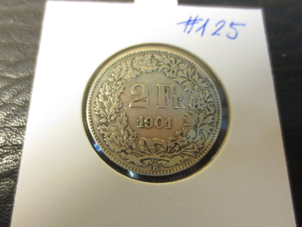 Tutti le monete: 2 Fr. 1901 SS.  Raaaar. #125 – Usato da Schöftland venduto da Topdeal4 3