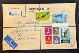 REGISTERED LETTER TANZANIA-UGANDA-KENYA