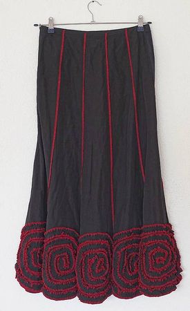 Abendrock Flamencorock schwarz neuwertig Gr: 38