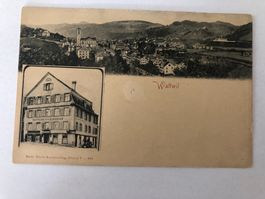 Postkarte Wattwil mit Hotel Gasthof zum Schaefle