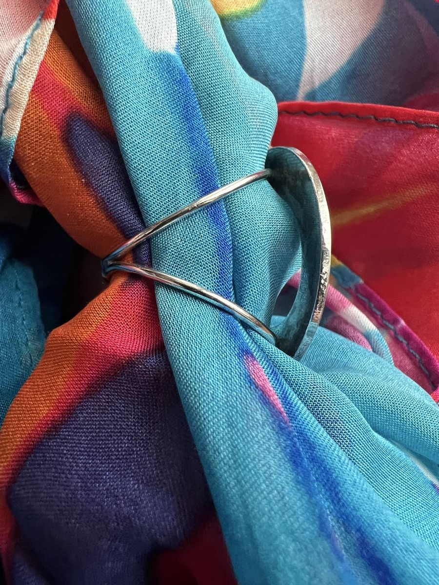 Tutti gli attrezzi: Matte stainless steel scarf ring – Nuovo (secondo la descrizione) da Zürich venduto da Zurich_TimeCapsule 1