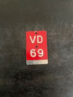 Ancienne Plaque de Vélo VD 69