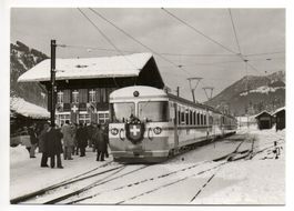 LENK i.S. Bahnhof mit Bahn Fest-Zug Jubiläum 75 Jahre