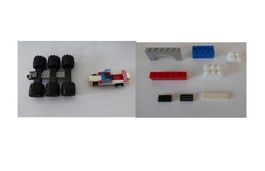 2 coole Lego Fahrzeuge, montiert und 8 Einzel Bausteine