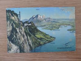 PK AK Vierwaldstätter See Bürgenstock - gelaufen 1912 Litho