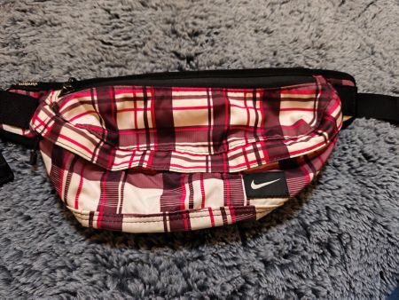 NIKE Bauchtasche pink weiss Cordura Damen Umhängetasche