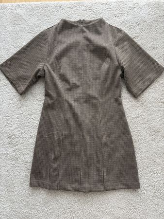 H&M Kleid, Mini, Gr. M, Braun Kariert, Herbst Chic!