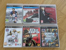 PlayStation 3 Super Slim mit Controller, Kabel und 6 Spielen