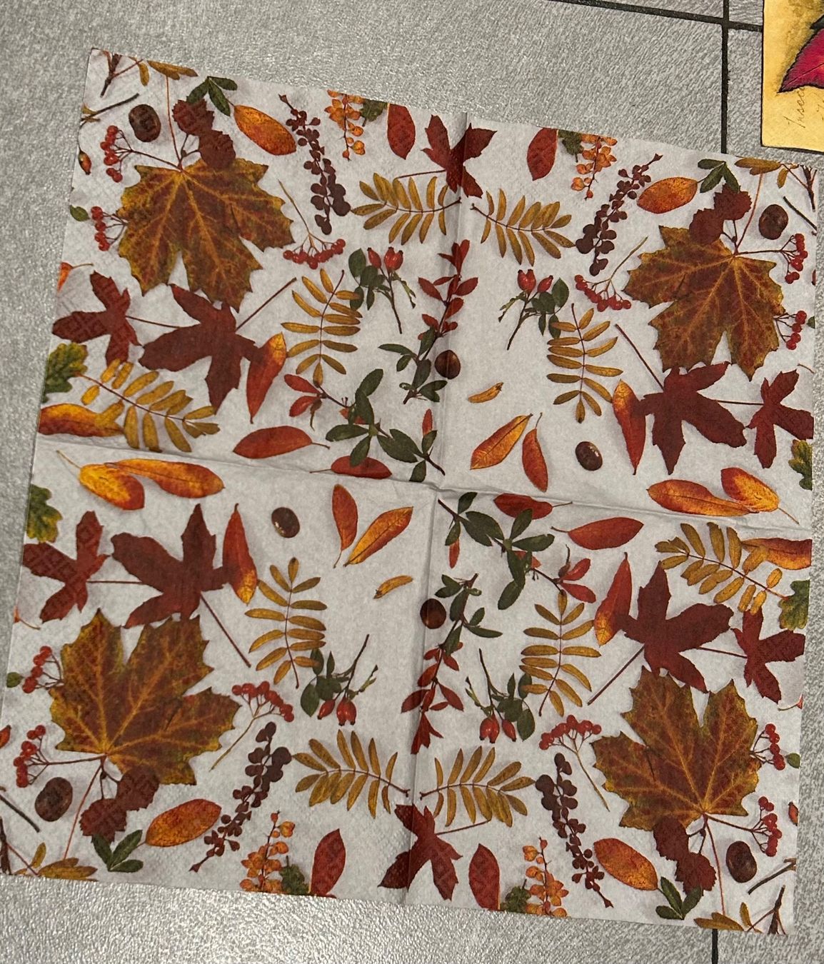Servietten: 12 Servietten fleurs et feuilles - lot 5 – Neu (gemäss Beschreibung) aus Arbedo von nadia1973 4