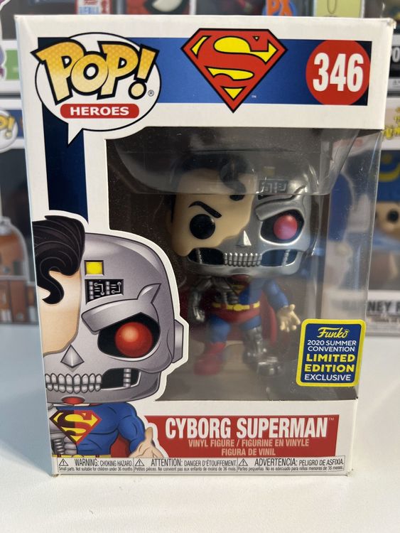 Funko Pop! Heroes: Cyborg Superman Sdcc 2020 Exclusive Vinyl Figure #346