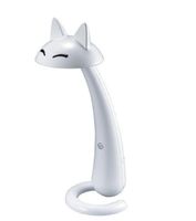 Katze weiss - LED-Design-Tischlampe, dimmbar, LED-Licht