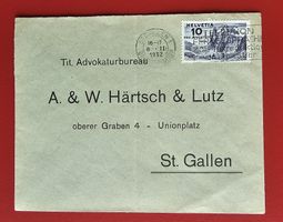 PRO JUVENTUTE 58 1931 ADVOKAT HÄRTSCH LUTZ ST GALLEN 1932