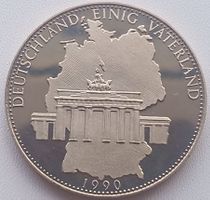 BRANDENBURGER TOR - MEDAILLE 21GRAMM - 1990 - IN MUENZKAPSEL